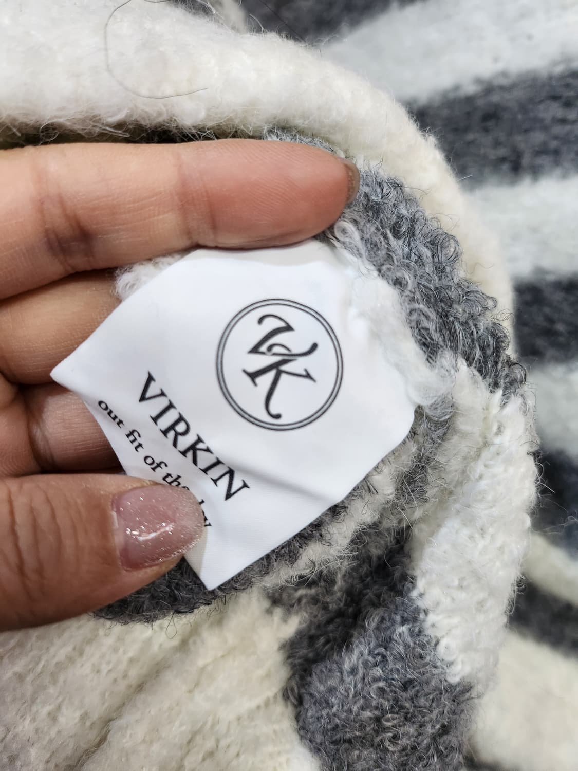 1060) 버킨 VIRKIN 오버핏 스트라이프 니트 상품이미지5