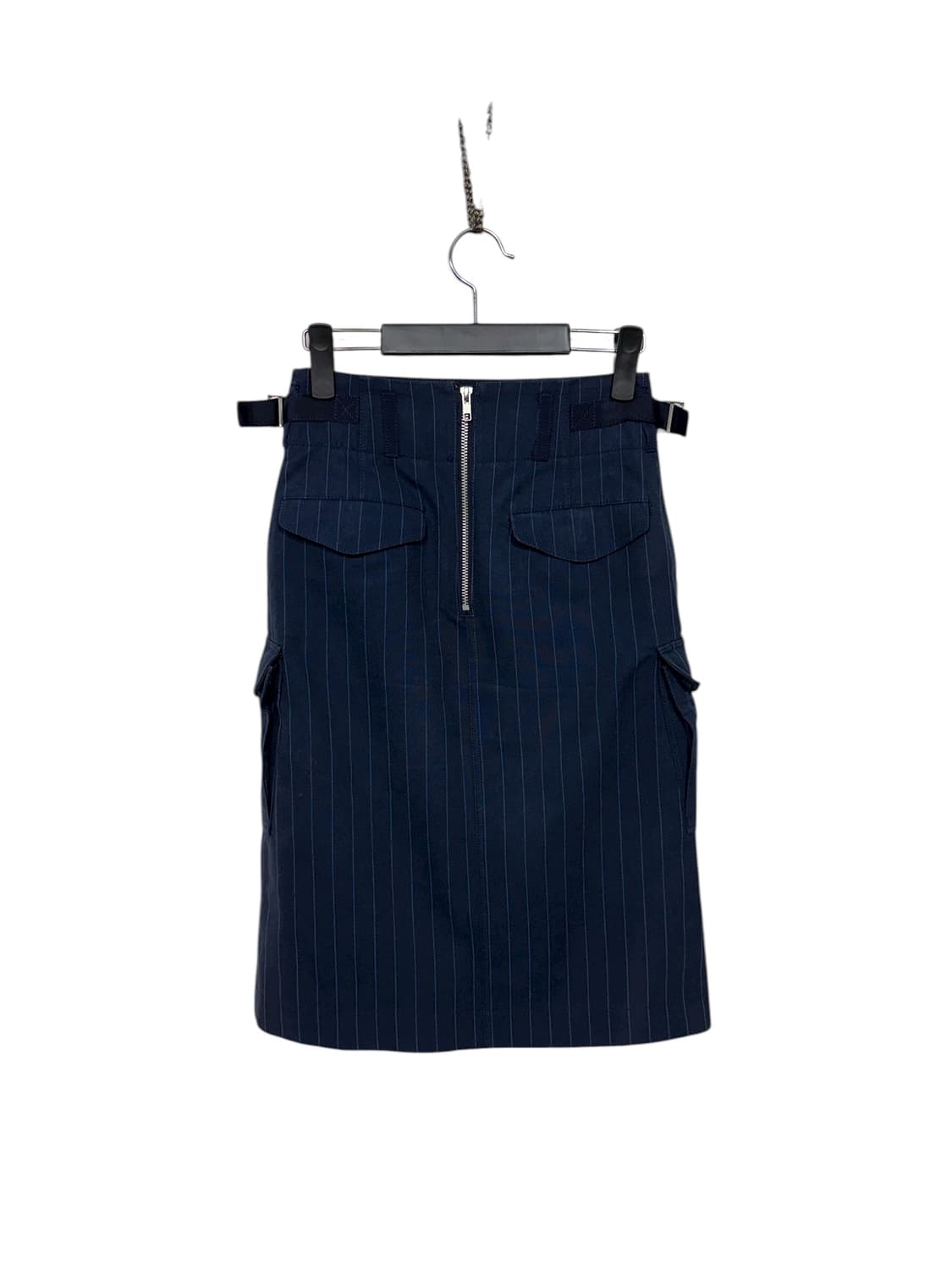 SACAI LUCK stripe utility skirt blue  상품이미지5