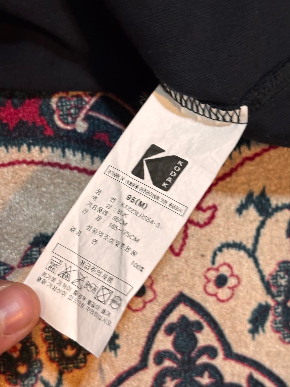 코닥 뒷면 프리팅 블랙 반팔티 M  상품이미지4