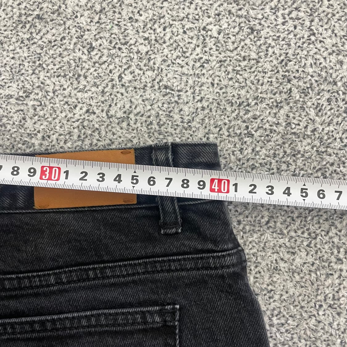 오르 블랙 코튼 데님팬츠 0126HS1 상품이미지4