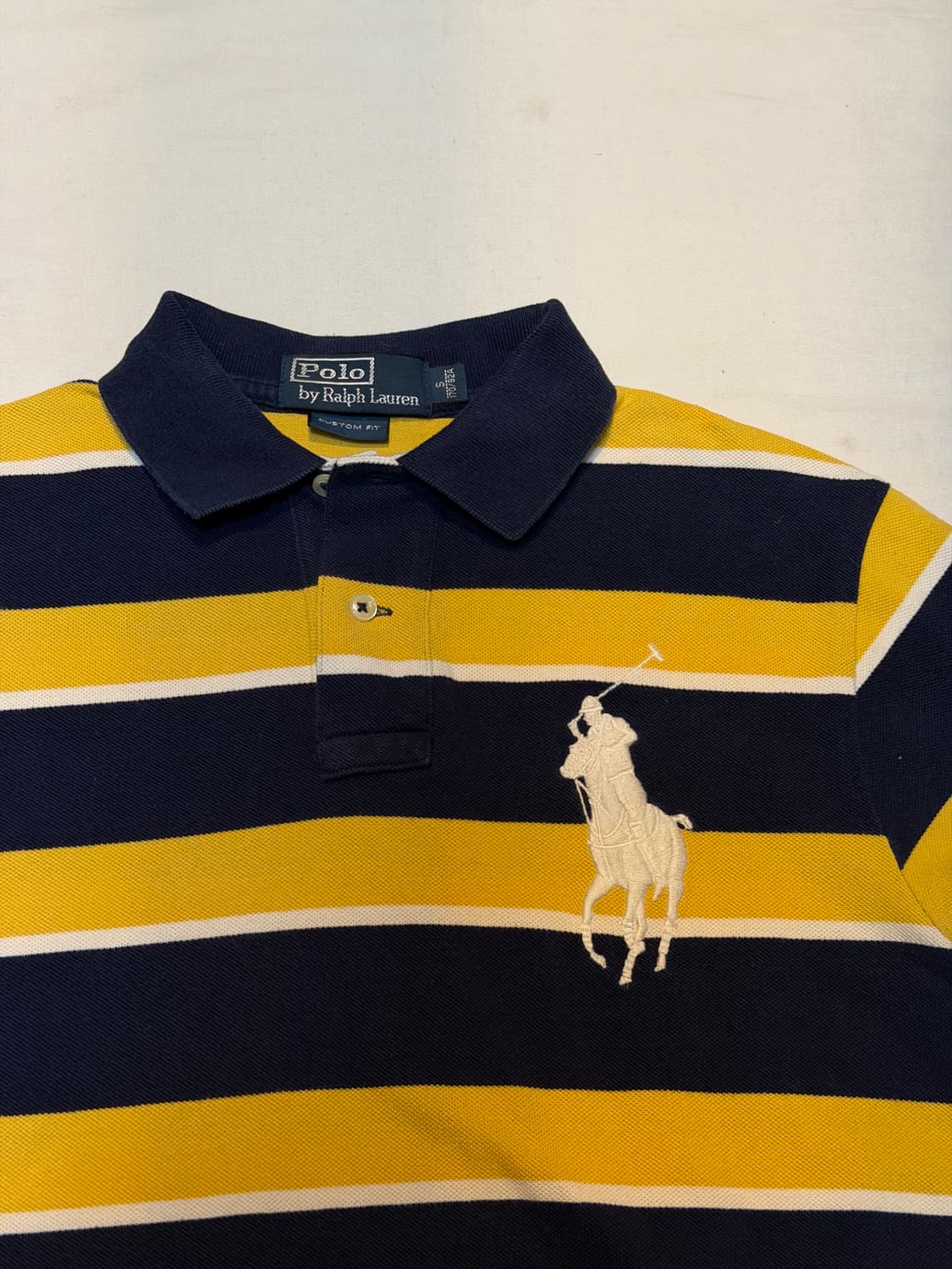 폴로 랄프로렌 빅포니 꿀벌 카라티 네이비 옐로우 상품이미지2