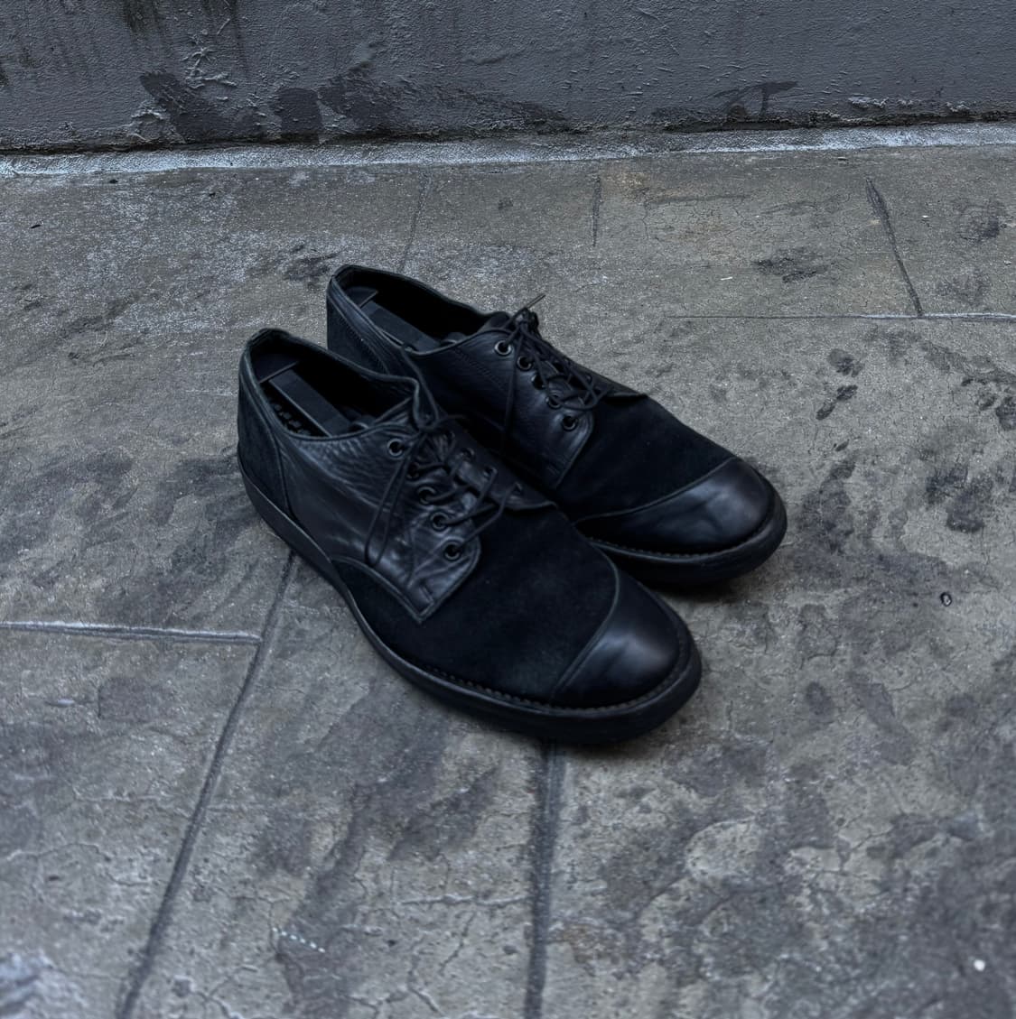 요지야마모토 뿌르옴므 레더 스웨이드 도킹 더비슈즈 상품이미지2