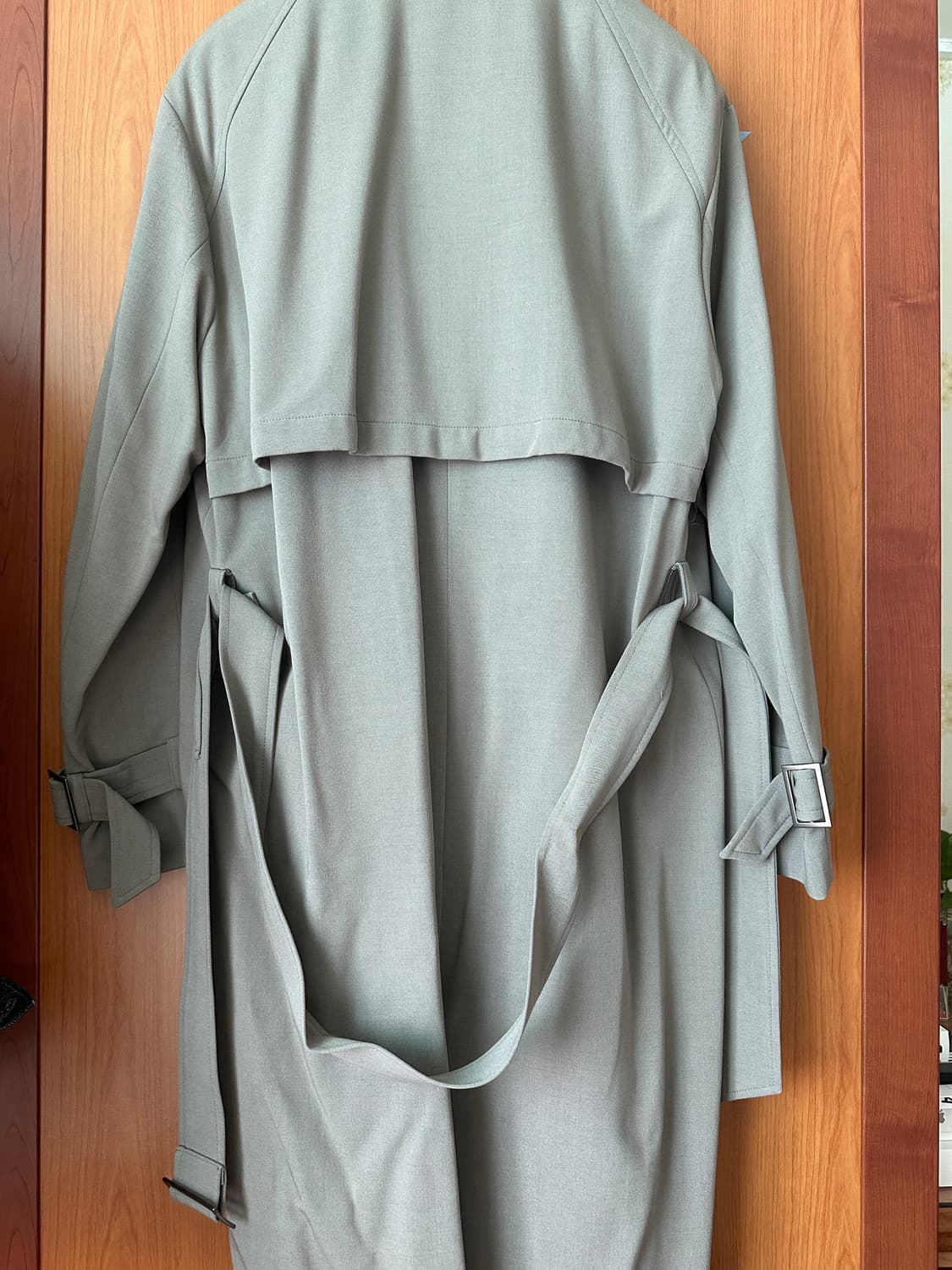 새상품) 오버사이즈 울 트렌치 코트 [GREIGE] M사이즈 팝니다. 상품이미지3