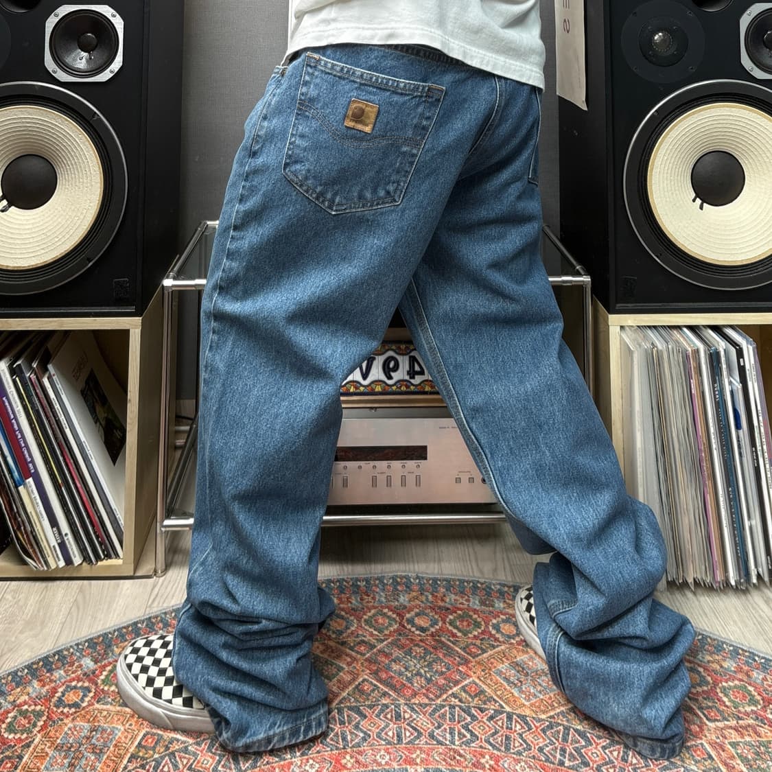 칼하트 #14806 가죽탭 데님팬츠 상품이미지1