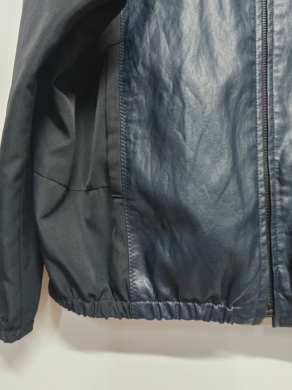 셀레샵  블랙 배색 집업 자켓 점퍼 55 상품이미지3