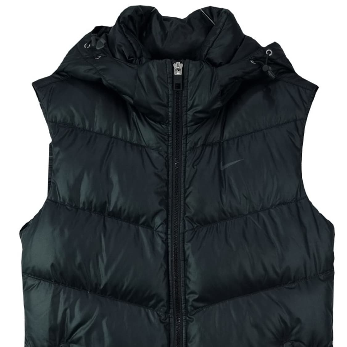 [나이키] 스우시 프린팅 덕다운 후드 패딩 베스트 조끼 블랙 M18287 상품이미지4