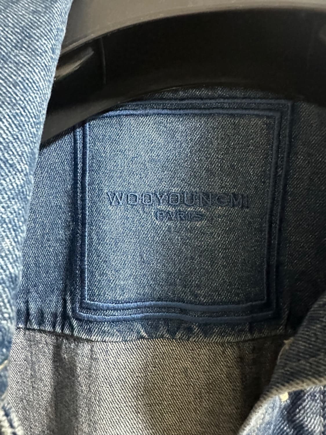 [48]우영미 데님 깃털 백로고 셔츠 블루 상품이미지6