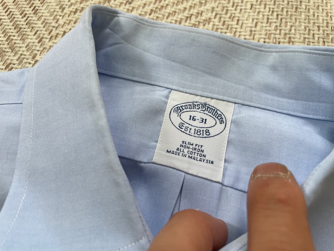 브룩스브라더스 솔리드블루 셔츠 상품이미지4