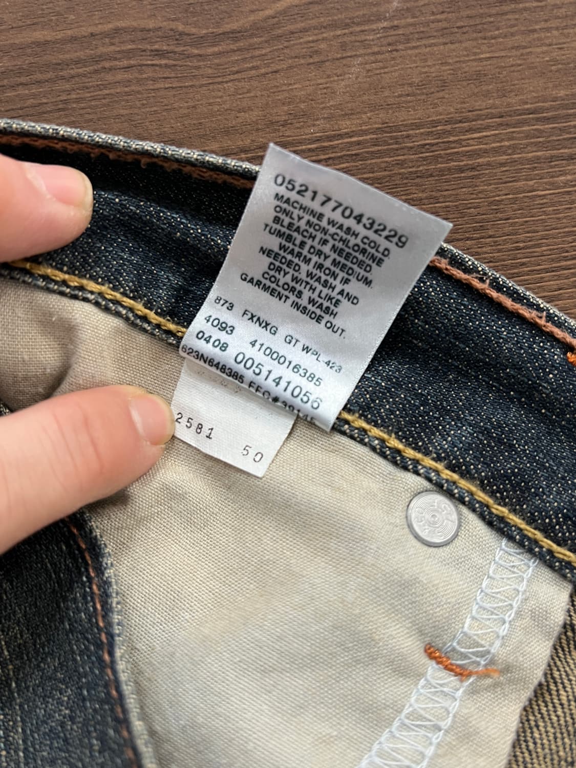 00s Levis 리바이스 514 슬림 스트레이트핏 흑청 데님 팬츠 상품이미지9