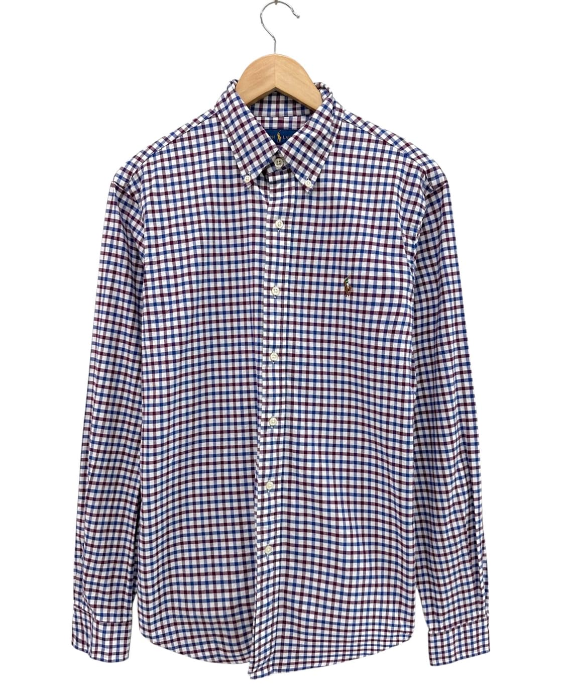 폴로 슬림핏 옥스포드 셔츠 체크 (M)  상품이미지1