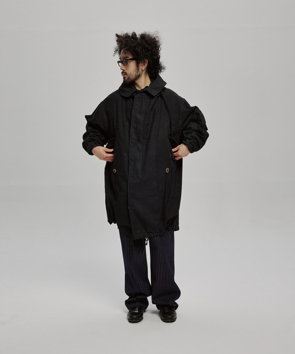 비헤비어 / 다이드 캔버스 m48 밀파카 블랙 / 2 상품이미지4