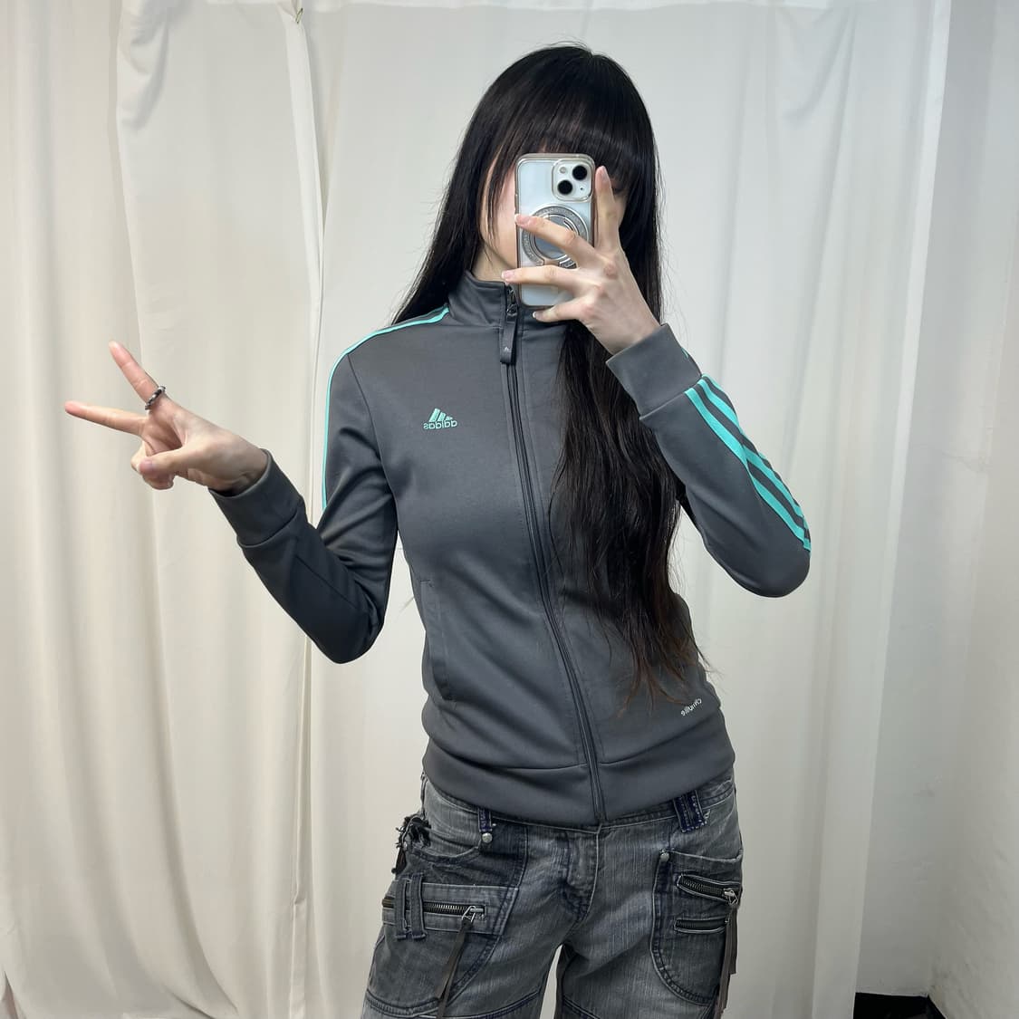 Adidas grey mint jersey 상품이미지2