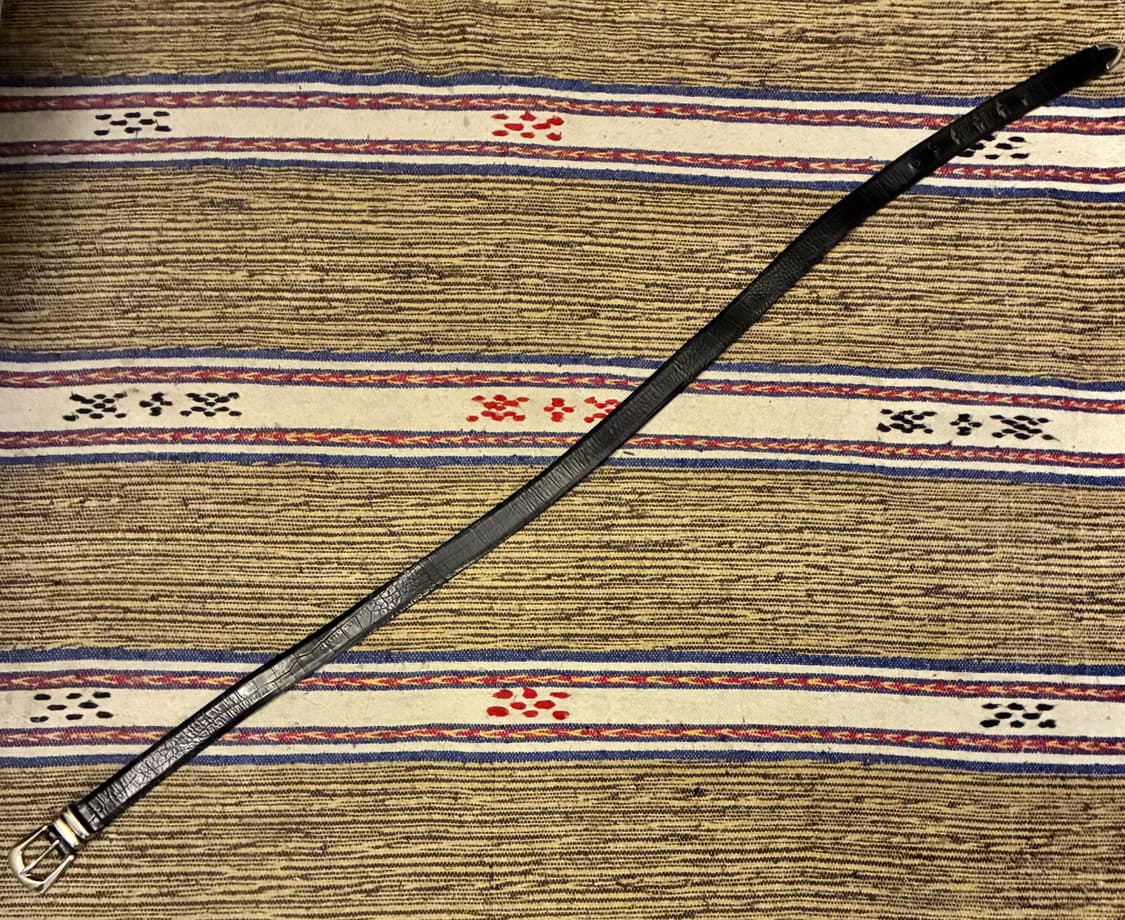 (32~38)90s USA 카프스킨 레더 빈티지 웨스턴벨트 가죽벨트 상품이미지7