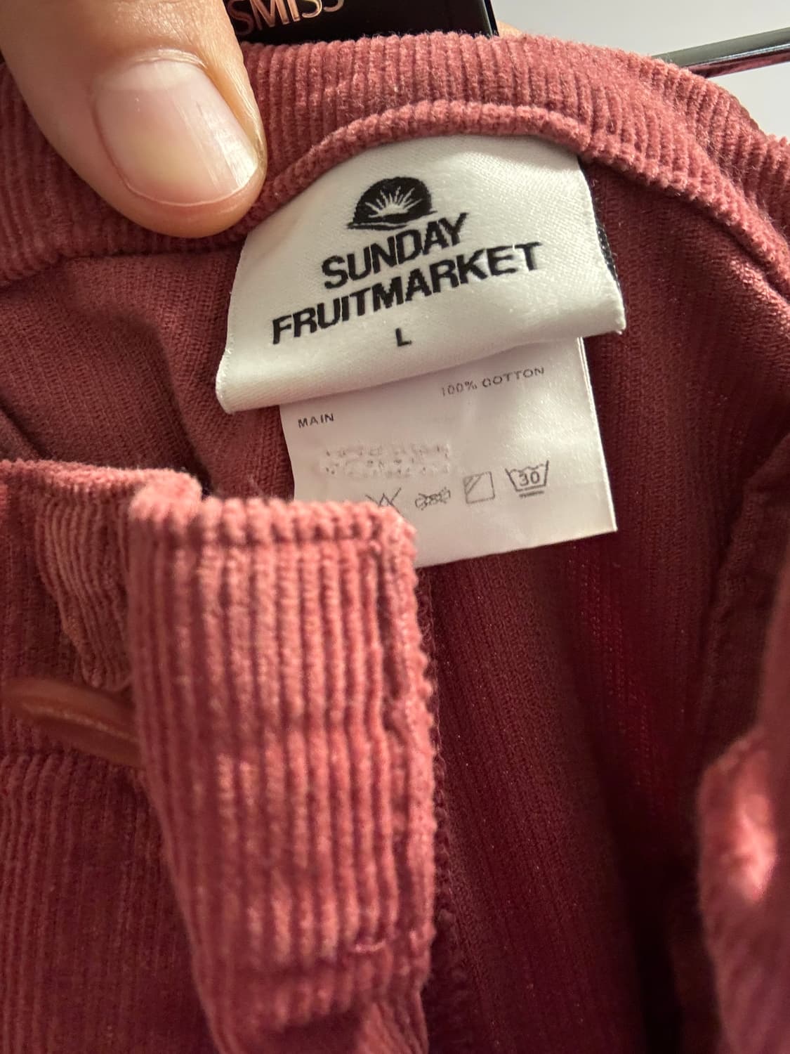 선데이프룻츠마켓 핑크 코듀로이 카고팬츠 free 상품이미지4