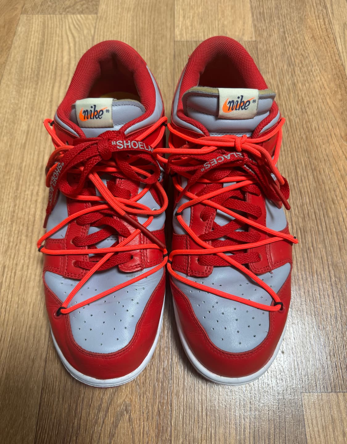 [290]나이키x오프화이트 덩크로우 유니버시티레드 상품이미지1