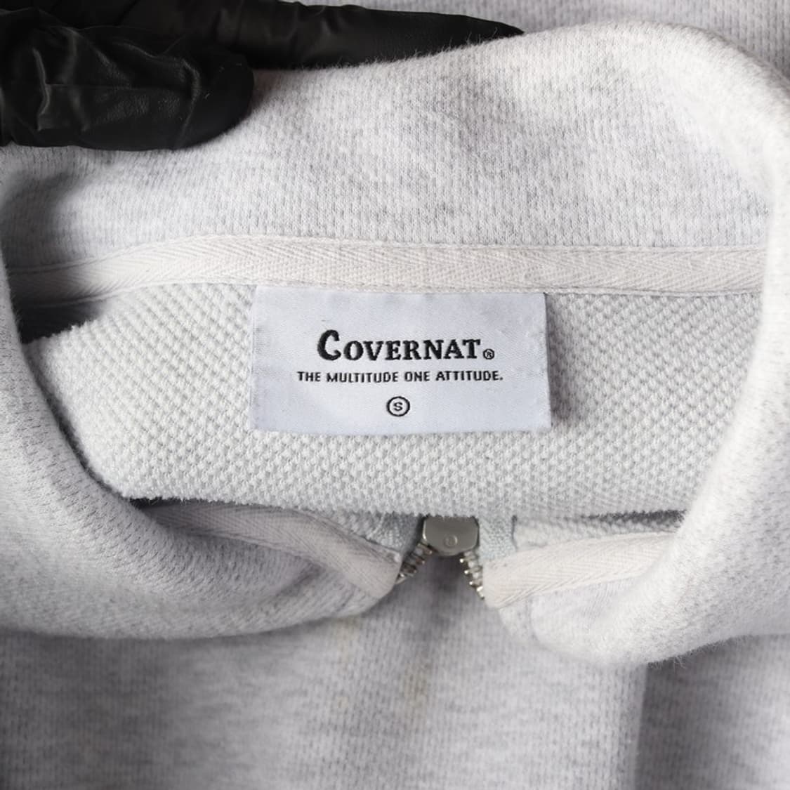 커버낫 C 로고 반집업 맨투맨 그레이 S 상품이미지5