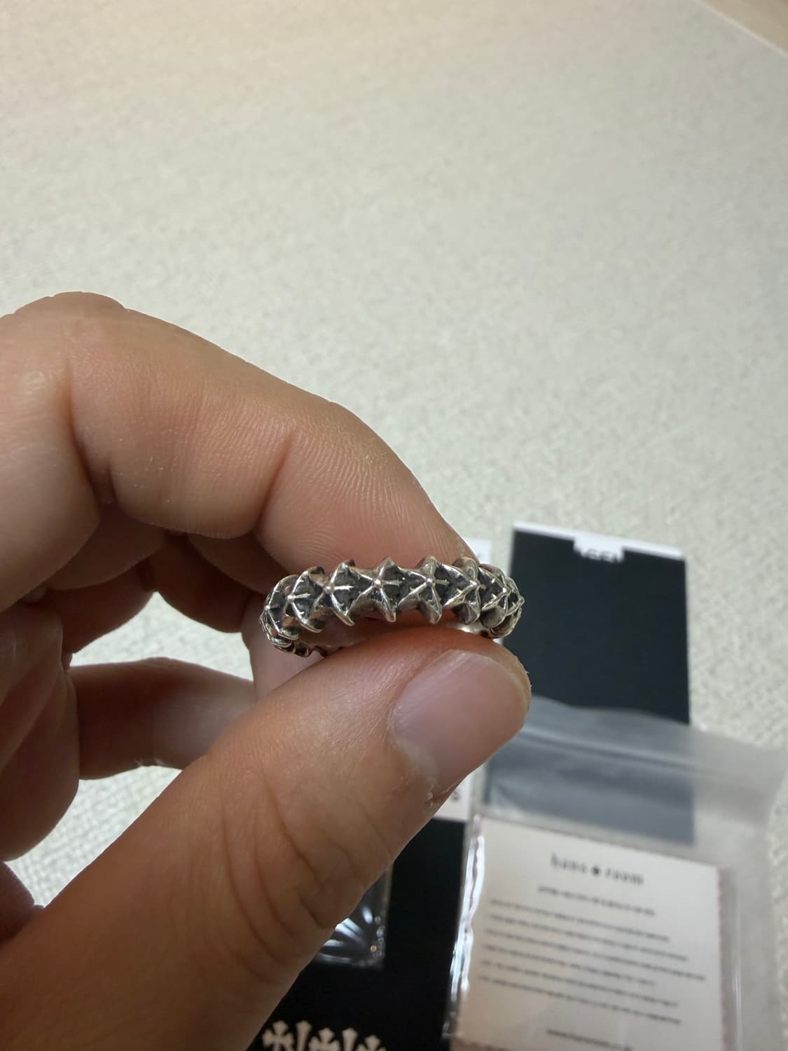 [US9, 한국19호] 크롬하츠 타이니 5포인트 스타 밴드링 상품이미지6