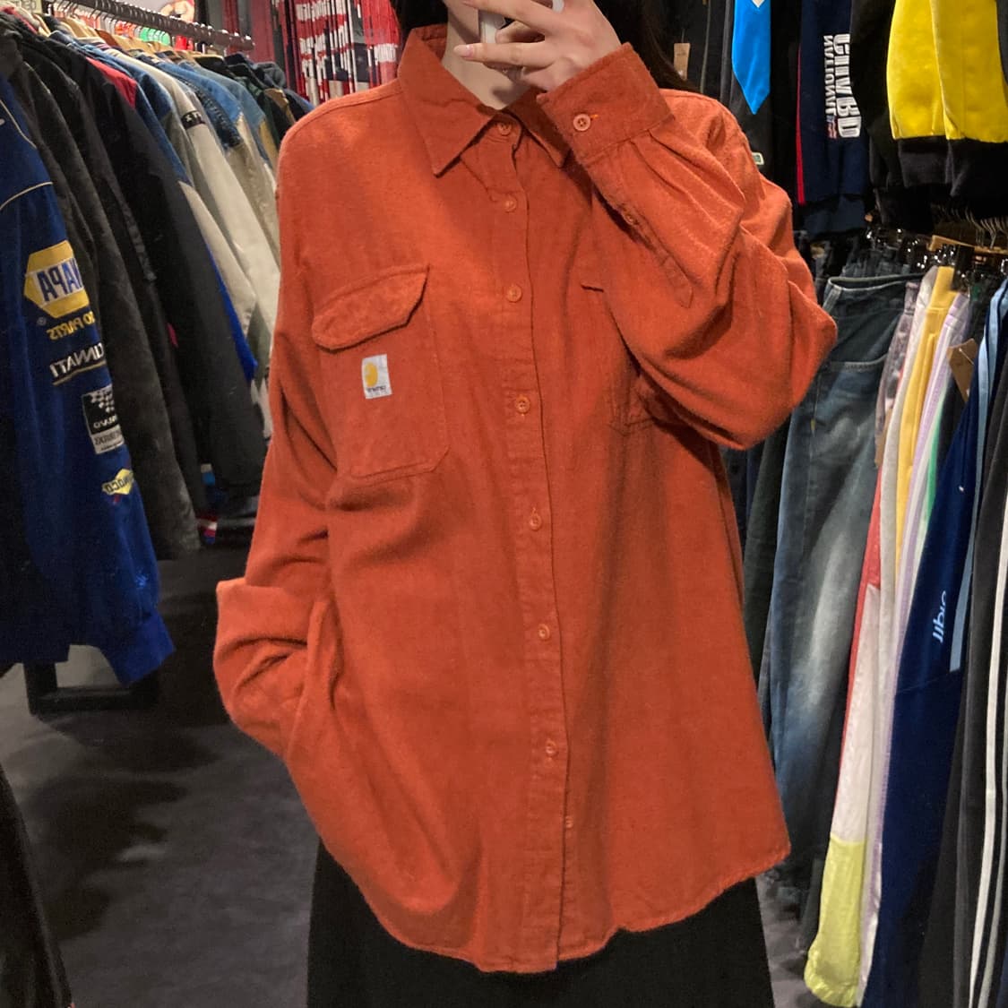 [IM] 칼하트 울 긴팔셔츠 오렌지 상품이미지2