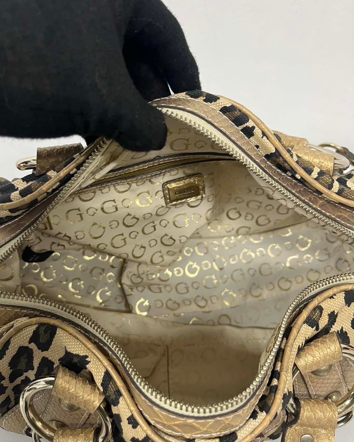 게스 빈티지 레오파드 G버클 체인 토트백 숄더백 상품이미지7