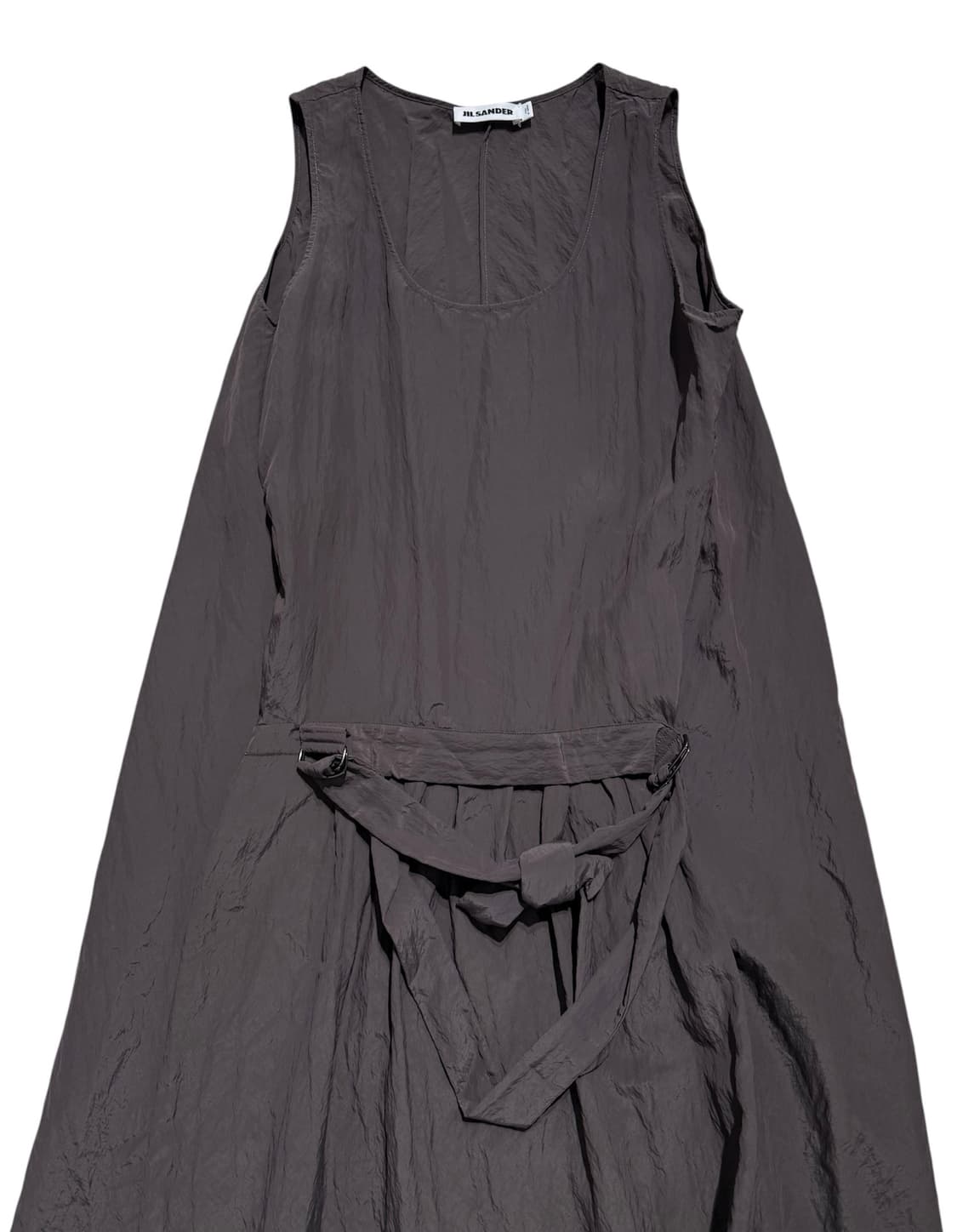 질샌더 다크 브라운 나일론 롱 원피스 상품이미지4