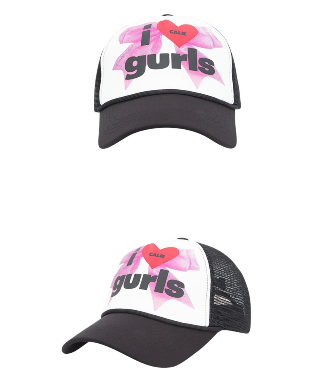 에즈이프캘리 RIBBON MESH CAP BLACK 상품이미지2