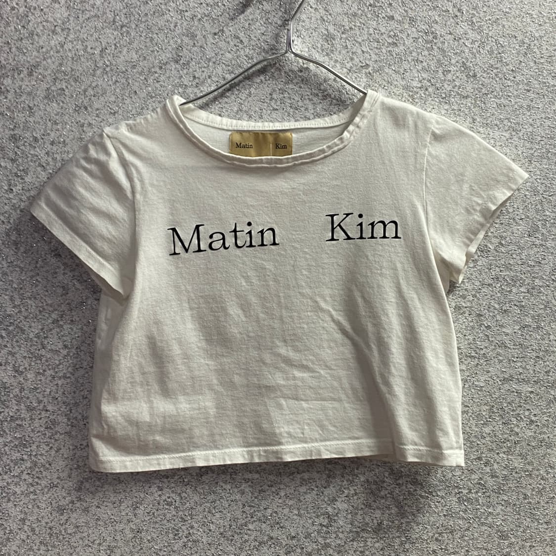 마뗑킴 빅로고 화이트 반팔티 B3792 상품이미지2