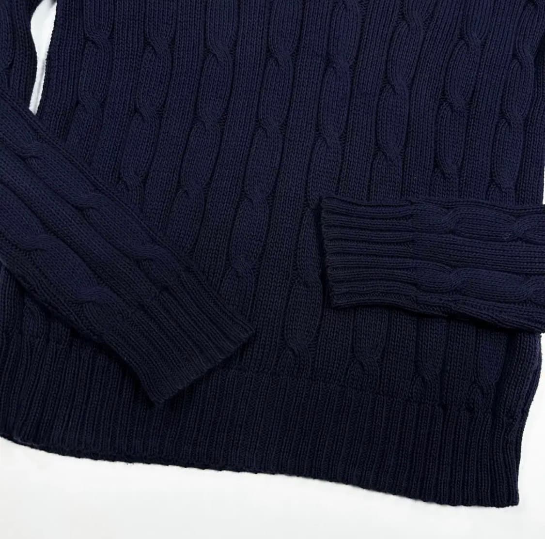 폴로 랄프로렌 피마코튼 브이넥 니트 s 상품이미지3