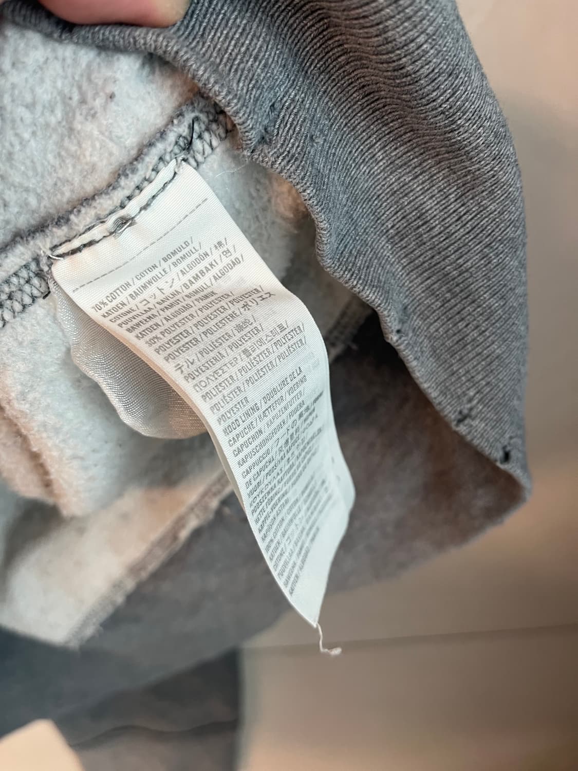 [XL] 아베크롬비 화이트 순록 후드집업 그레이 상품이미지6