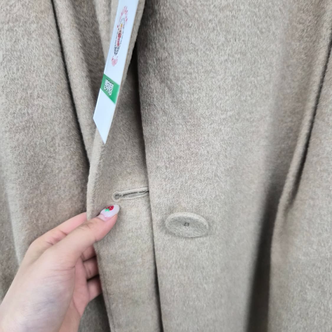 구호 베이지색 롱 코트 여성 S 상품이미지3