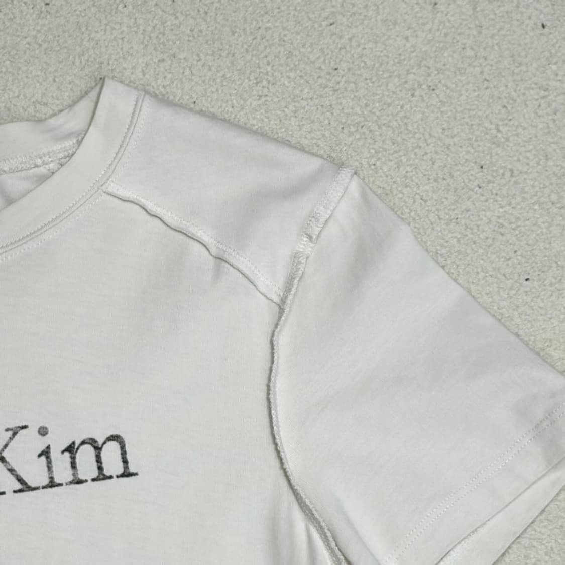 MATIN KIM 오버로크 크롭 반팔티 M 상품이미지3