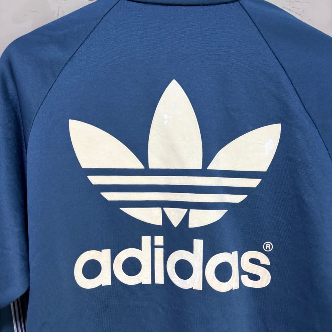 아디다스 빅로고 니고베어 져지 트랙탑 블루 상품이미지5