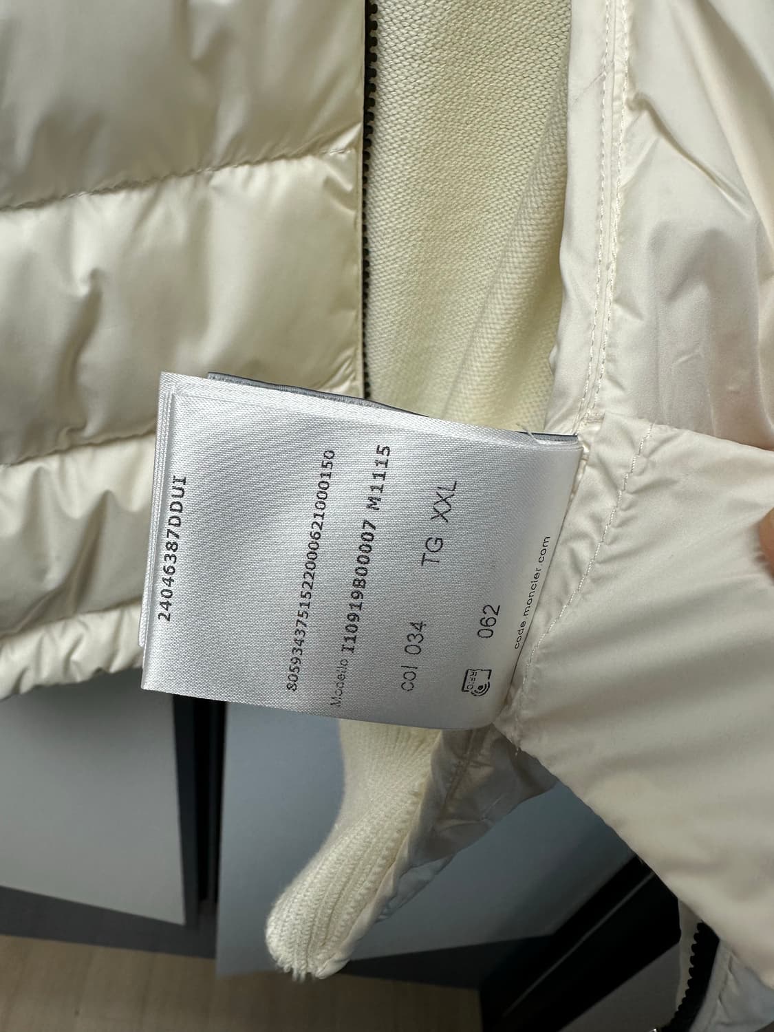 몽클레어 니트패딩 화이트 XXL 상품이미지9