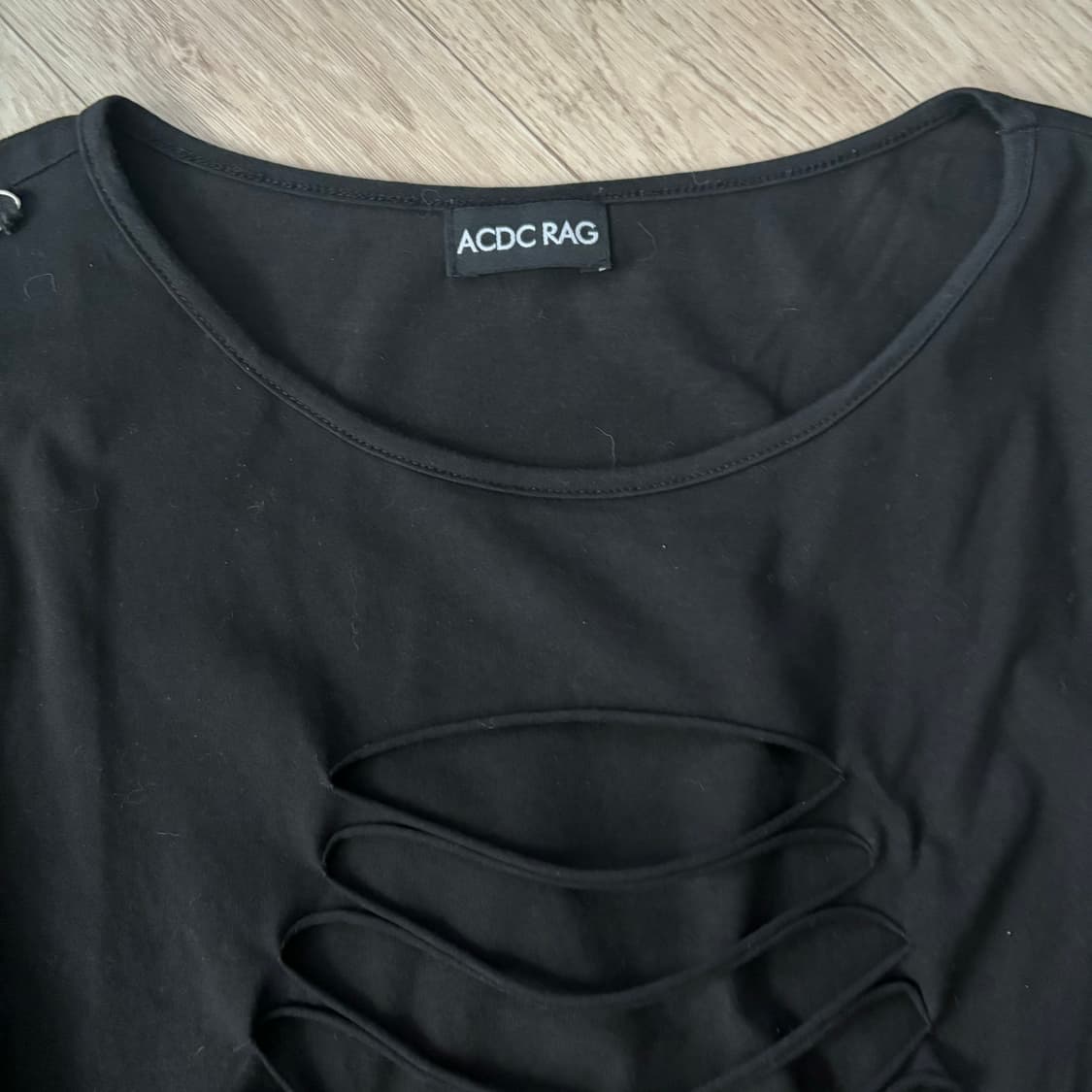 Acdc rag 고스 펑크 컷아웃 디테일 티셔츠 빈티지 상품이미지3