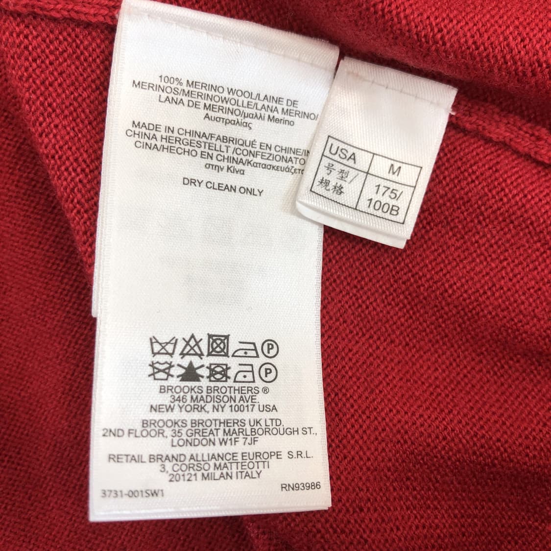 브룩스브라더스 메리노울 100% 니트베스트 M  상품이미지5