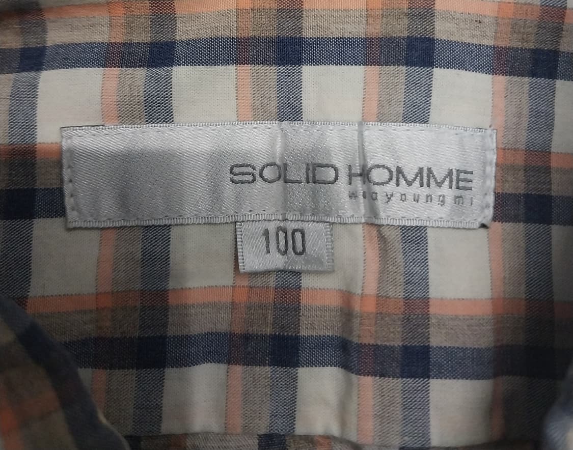 솔리드옴므 우영미 체크 긴팔 셔츠 100 상품이미지3