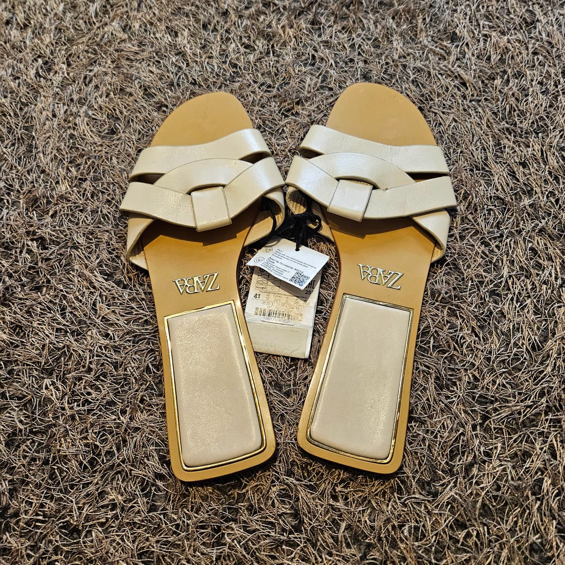 (미사용) 자라(Zara) 크로스레더 플렛 샌들
 상품이미지2