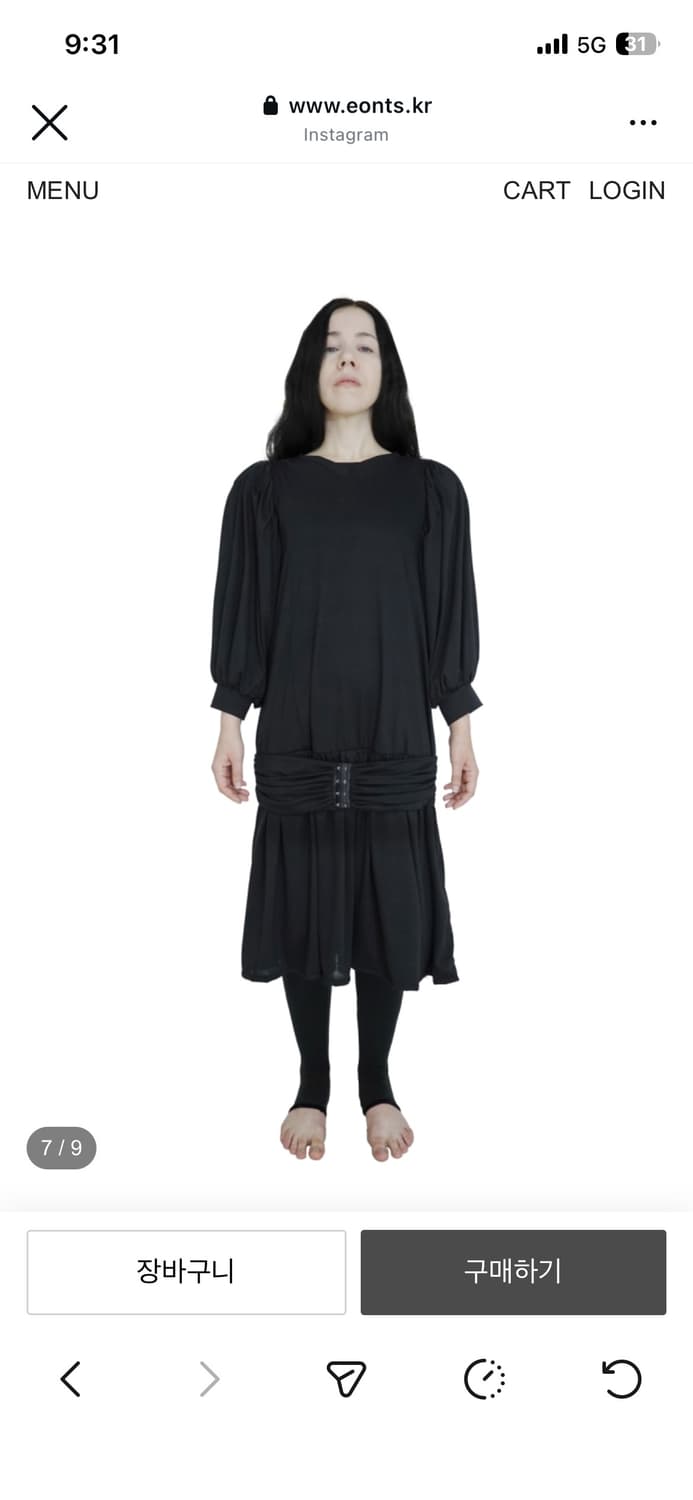 (새상품) 에옹쓰 아르누보 드레스 블랙 상품이미지3