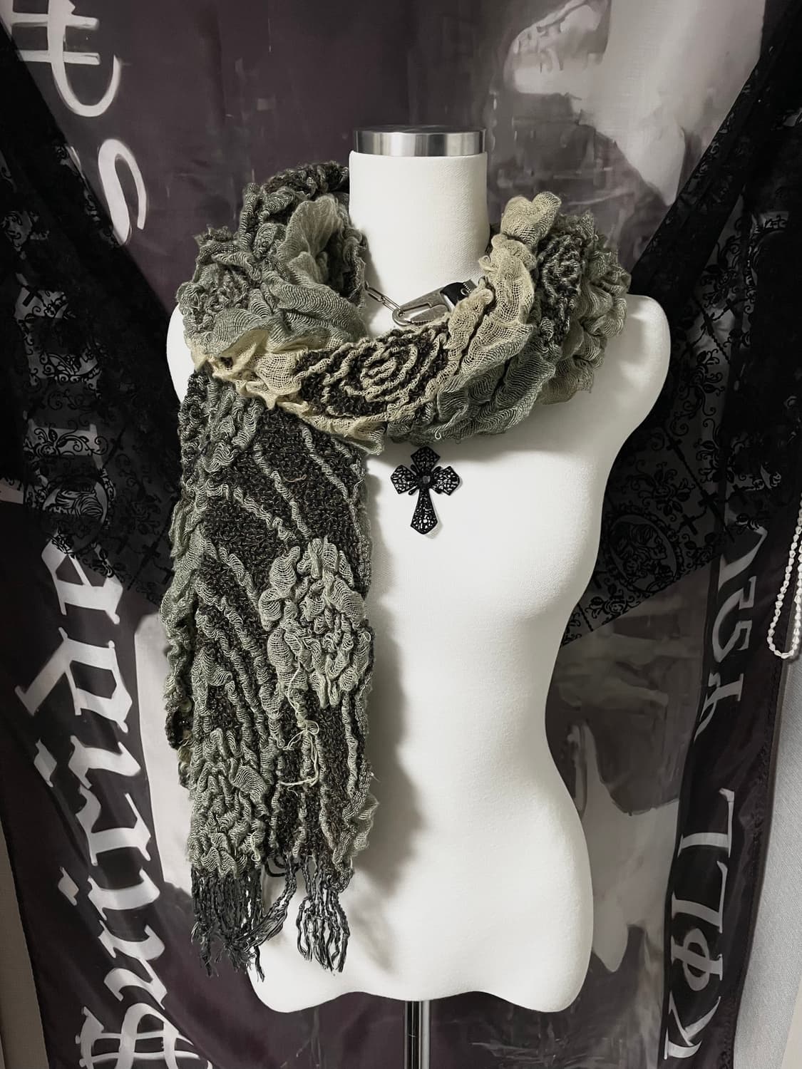 일본빈티지 그런지페어리 머플러 스카프 히피모리걸니혼진오네갸루스즈코 상품이미지1