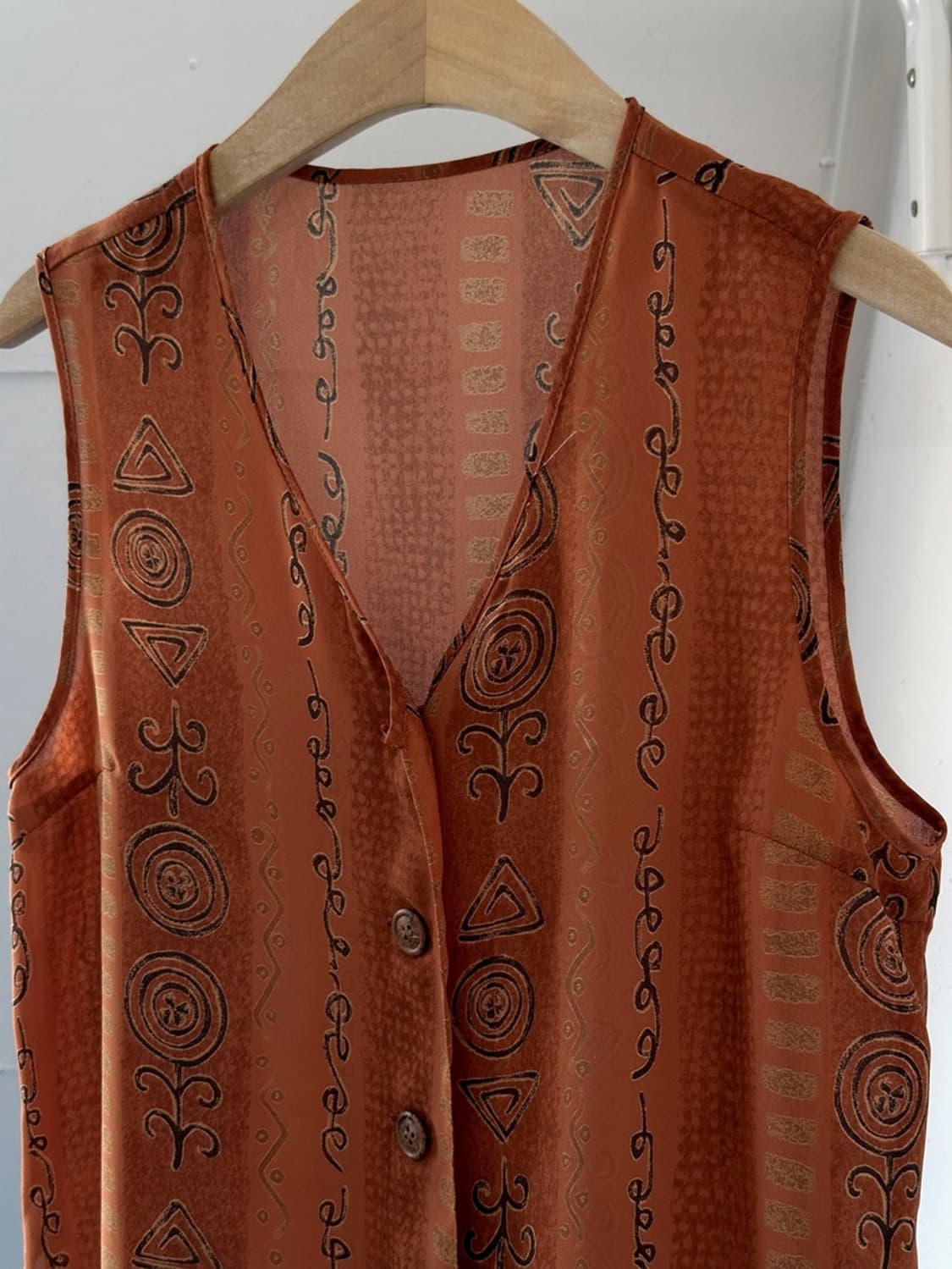 Vintage patterned 2way sheer sleeveless  상품이미지2