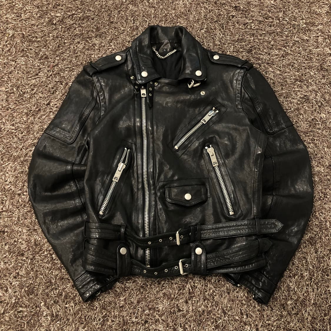 빈티지 양가죽 라이더 레더 가죽 자켓 상품이미지1