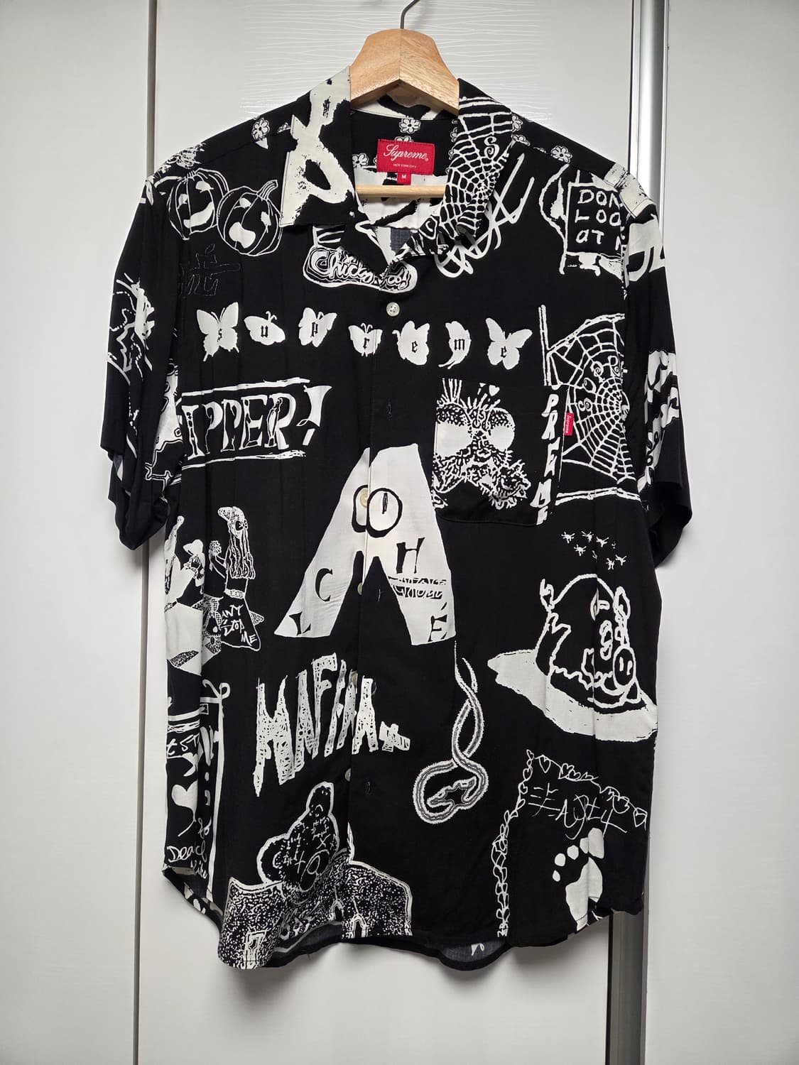 17SS 슈프림 드림 레이온 셔츠 블랙 M사이즈 상품이미지1