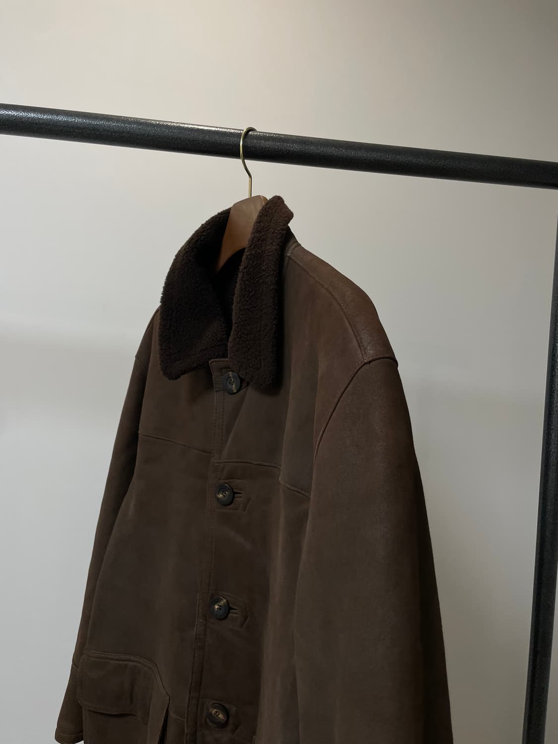 (100) 입생로랑 램스킨 시어링 싱글 무스탕 자켓 상품이미지2