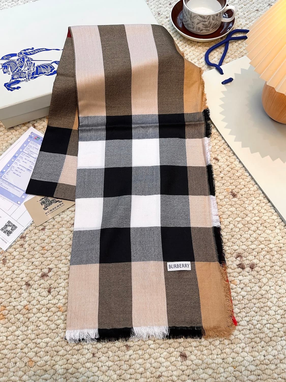 버버리숙녀 리버서블 스카프100% 램스울 상품이미지5