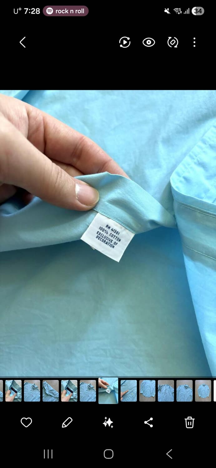 Polo Ralph Lauren Sky Blue Cotton Shirt  상품이미지6