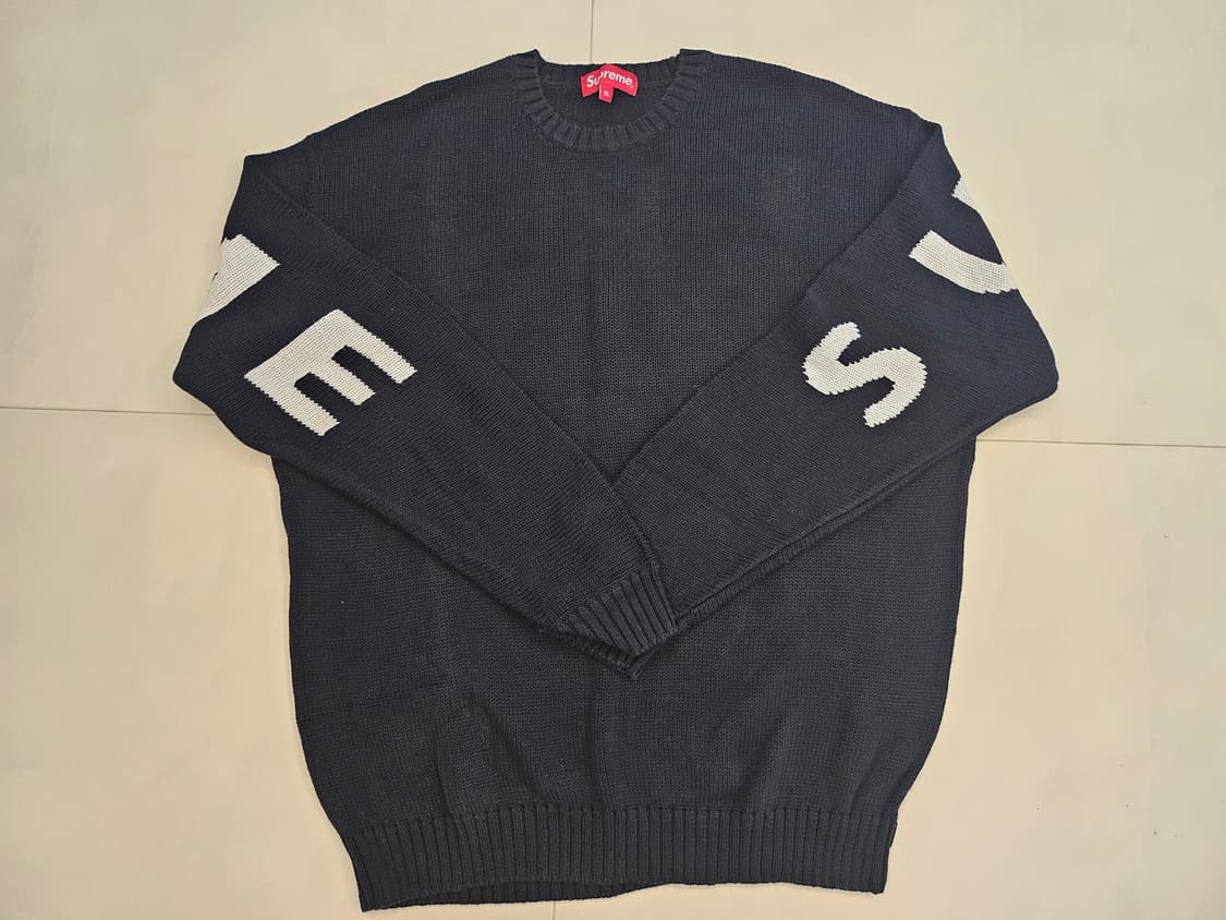 슈프림 백로고 스웨터 XL 상품이미지1