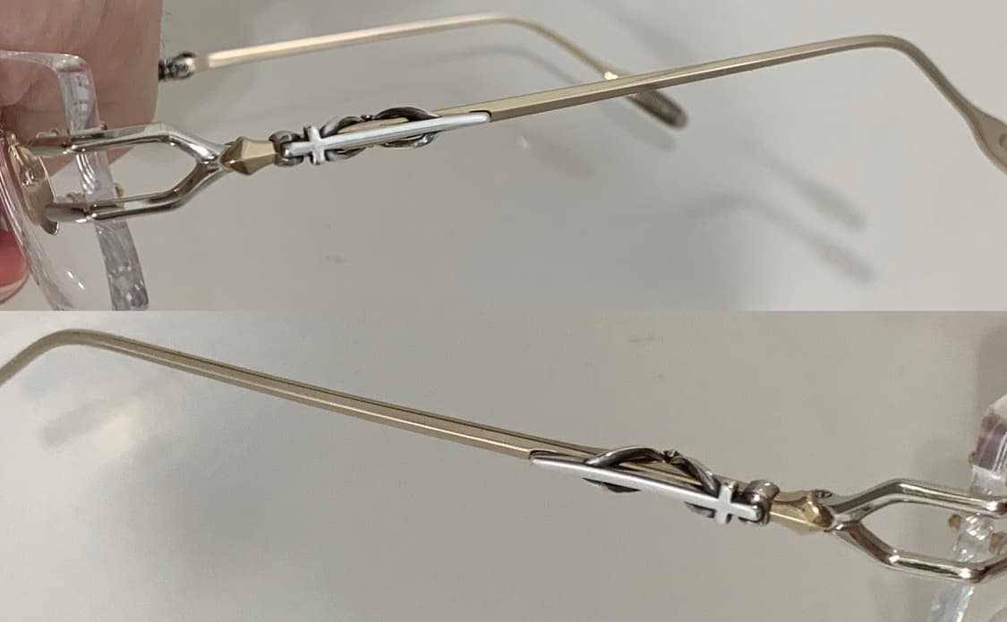 크롬하츠 로디 실버&골드 콤비 컬러 LORDIE  무테 안경 상품이미지4