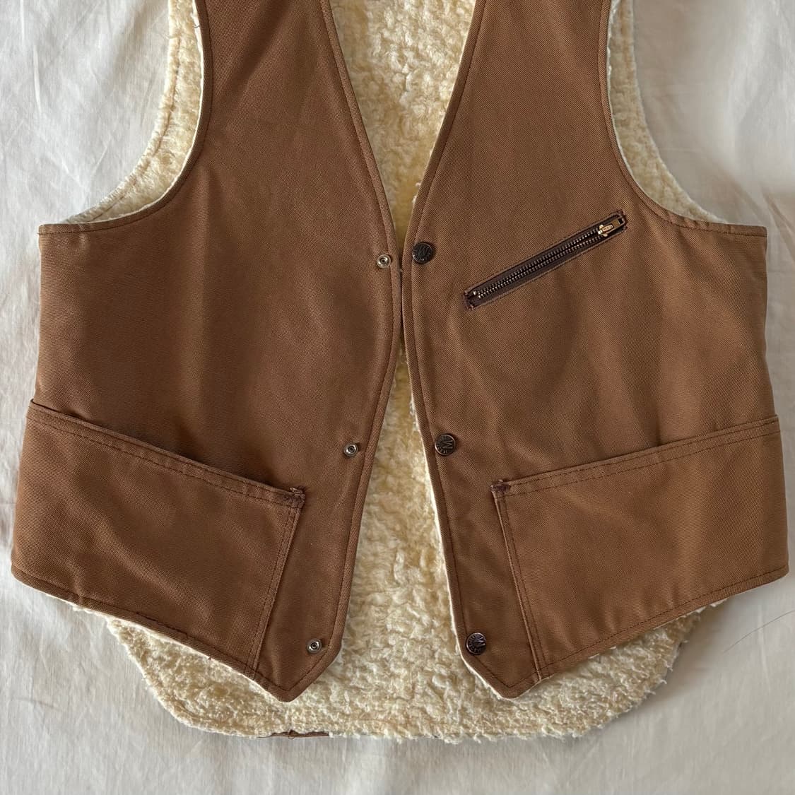 (100) 70s USA Madewell 캔버스 쉐르파 베스트 상품이미지3