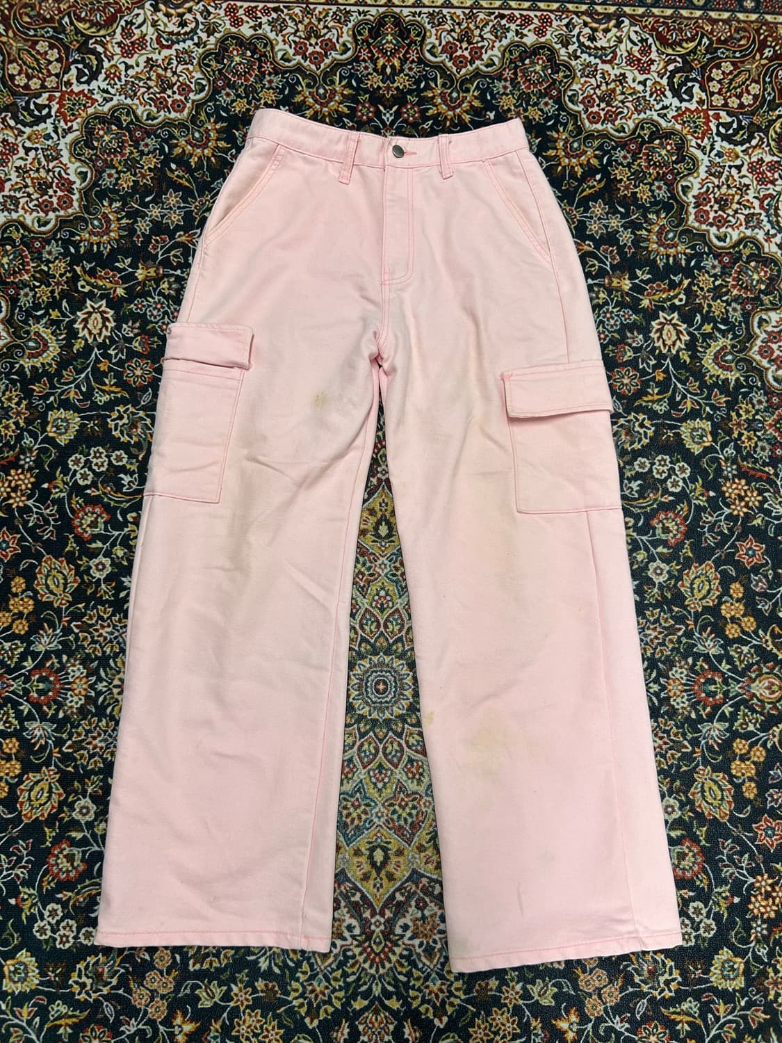 워셔블 카고 데님 (연핑크) 상품이미지1