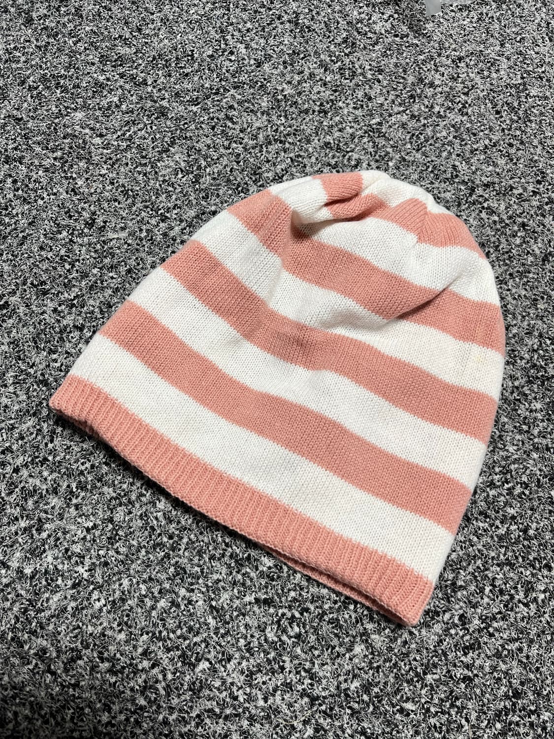 본더치 Von Dutch 데미지 니트 핑크 비니 양면 상품이미지3