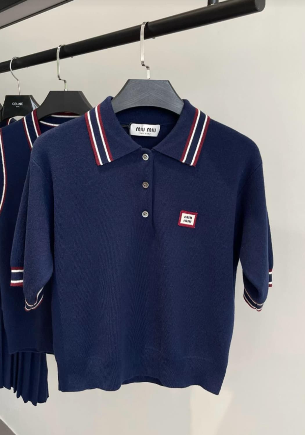 [미우;미우] 새상품 / 니트 반팔 / S (44~ 44 1/2 사이즈) 상품이미지1